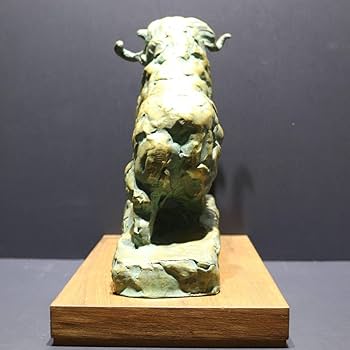 Amazon.co.jp: 【未】北村西望ブロンズ像置物「青羊」1979年干支羊銅像